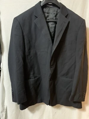 Ferrecci Uomo Mens Suit Jacket Size 50R Black With Strips - Image 1 of 4