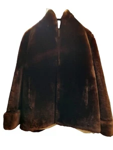 vintage mouton fur coat - Picture 1 of 7