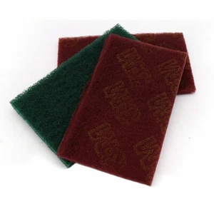 Nylon Fiber Hand Pad Abrasive Cleaning Finishing Scouring Green Coarse Red Fine - Picture 1 of 6