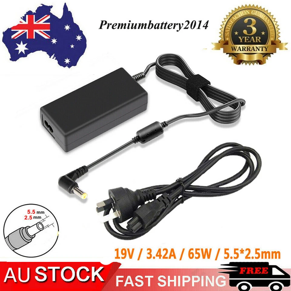 Power AC Adapter for ASUS K42 K52 K52F K53E K55A Laptop Battery Charger 65W AU - image 1 of 4