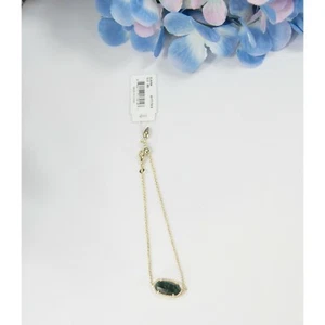 Kendra Scott Elaina Gold Green Apatite Chain Bracelet NWT - Picture 1 of 5