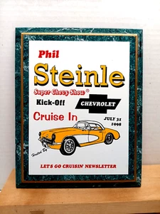 Phil Steinle SUPER CHEVY CRUISE IN Car Show Cruise en placa de premio 8 X 10" - Imagen 1 de 2