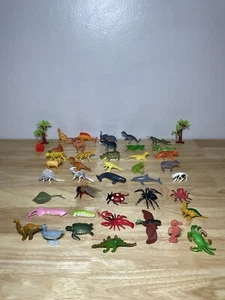 Lot Of ( 44 ) Small Plastic Animal Toys! Dinosaurs, Crickets, And Many Others! - Picture 1 of 7