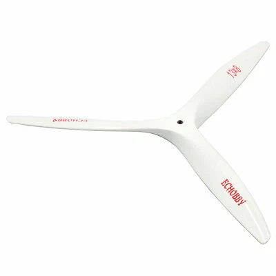 Hélice de madera de motor 13x8 3 palas blanco diámetro central 6 mm RC hoja de madera Foto 1 de 4