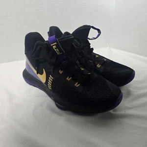 Size 9.5 - Nike LeBron Witness 5 Fierce Purple Metallic Gold - Picture 1 of 13