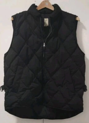 Eddie Bauer Women's M Puffer Vest Black Goose Down Outdoor Outfitters - Image 1 of 4