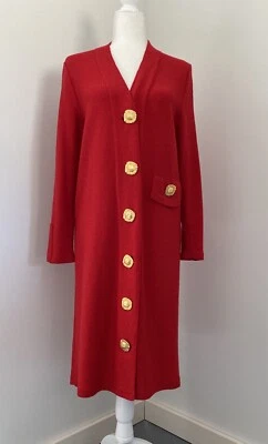Jackie Bernard for L’Reveree Vintage Red Coat Sweater Cardigan Made in USA Sz 6 - Image 1 of 4