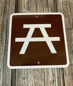 Picnic Table Metal Parks Sign 6"x6" (NEW) - Picture 1 of 2