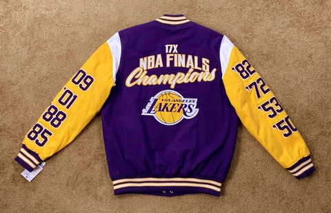 Lakers Jacket Los Angeles 17 Time NBA FINALS Cotton Jacket  S M L XL 2X Cover