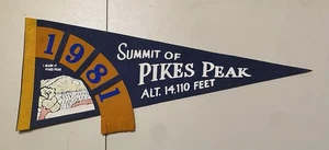 Vintage Pikes Peak Summit Pennant Colorado 1981 - Picture 1 of 10
