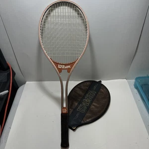Vintage Wilson Jimmy Connors Rally Tennis Racquet Grip Size L 4 3/8” With Cover - Picture 1 of 8