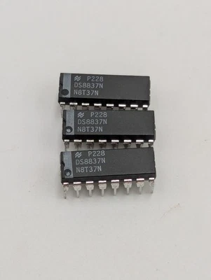 Chip de circuito IP DS8837N P228 N8T37N DIP nuevo stock antiguo lote de 3 Foto 1 de 2