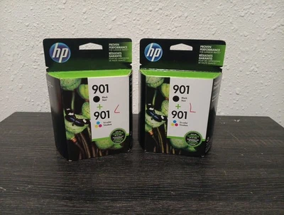 HP 901 Black and Tri-color Ink Cartridges - 2 Pack  expire  2017 y 2019  - Image 1 of 2