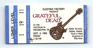 Grateful Dead Versandhandel Konzert Ticket Stub 9. September 1988 Philadelphia PA - Bild 1 von 2