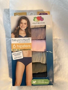 fruit of the loom womans underwear Hipsters Package Of Six  Size 7 NIB - Picture 1 of 2