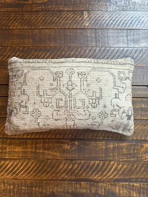 West Elm Kiri Rug Pillow W Feather Insert 12”x21” NWOT - Image 1 of 4