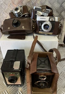 LOT OF 6 VINTAGE CAMERAS FOR SPARES OR REPAIR-99p START NO RES-KODAK & OTHERS - Picture 1 of 5