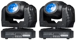 (2) American DJ Eliminator Stealth Beam 60W RGBW LED DMX Moving Head Beam Lights - Picture 1 of 12