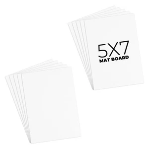 Frametory, 5x7 White Uncut Picture Mat Boards, Backing Boards for Frames, Pho... - Picture 1 of 7