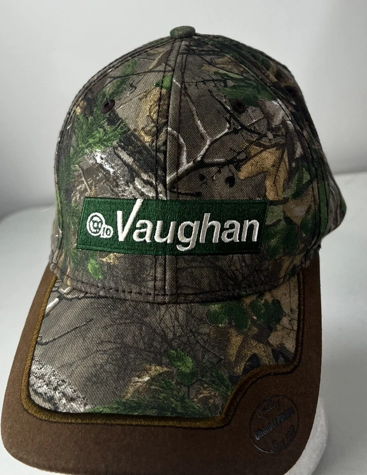 VAUGHAN Chopper Pump Sombrero Gorra Hechizo Cosido Parche Camuflaje Exterior Correa Foto 1 de 3