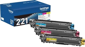 (3 Pack) Brother Genuine Standard Yield Toner Cartridge TN221 3PK - TN2213PK CMY - Afbeelding 1 van 3