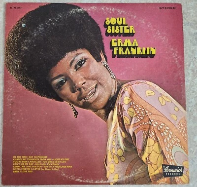 Erma Franklin Soul Sister Vinyl LP Record Brunswick 1969 Foto 1 de 4