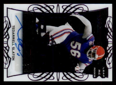 2021 Leaf Trinity Clear AUTO Purple #CATS3 Tedarrell Slaton /10 - Image 1 of 2