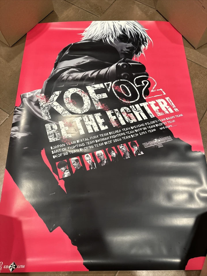 Оригинальный винтажный плакат 2002 The King of Fighters 27 x 38 SNK Neo Geo SNK Eolith - Изображение 1 из 4