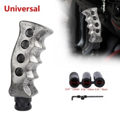 Manija de empuñadura de pistola ranurada gris universal palanca de cambios palanca de cambios manual Foto 1 de 4