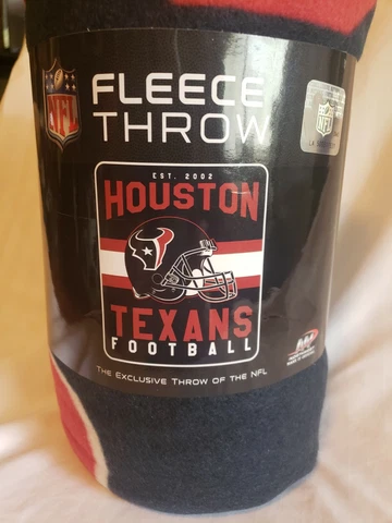 New NFL Houston Texans Logo Soft Fleece Throw Blanket 50" X 60" Cover