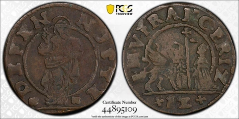 (1631-1646) Venice Italy Soldo PCGS VF30 Top Pop 1/0 Finer                  2428 Cover