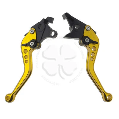 CNC Shorty Brake & Clutch Levers Gold For Suzuki GSXR 1300 Busa 99+ Handle Hand - Imagem 1 de 4