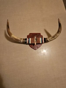 Vintage 1960 Custom Steer Bull Cow Longhorn Wall Mount Art Decor Tijuana Mexico - Picture 1 of 21