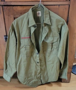 VINTAGE BOY SCOUT LONG SLEEVE UNIFORM ADULT SIZE - Picture 1 of 6