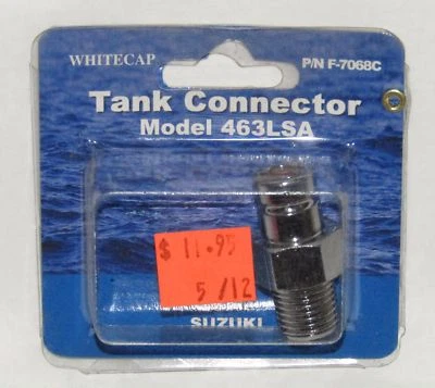 NEW WHITECAP MARINE CHROME PLATED TANK CONNECTOR MODEL 463LSA PART NO. F-7068C - Image 1 of 2