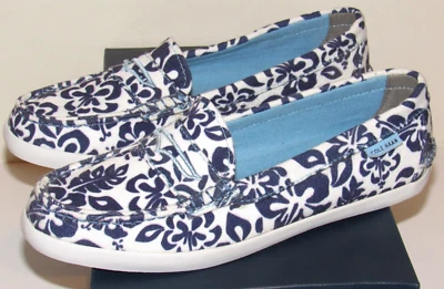 Cole Haan Pinch Weekender Mujer 11 Azul Floral Zapatos Informales Mocasines Blancos NUEVO Foto 1 de 4