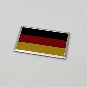 Germany Flag Car Emblem Badge Decal Deutschland Sticker 1"x 1.5" Aluminum NEW - Picture 1 of 3