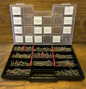 Spanplattenschrauben Sortiment Set Q200 plus Torx - Picture 1 of 19