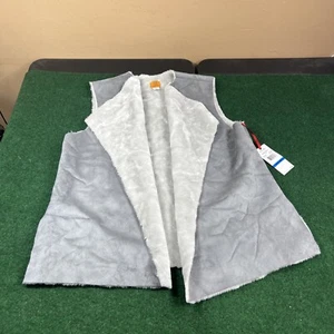 NEW RUBY ROAD SILVER GRAY FAUX FUR FULL VEST SIZE XL New W Tags - Picture 1 of 11