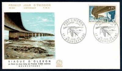 SG37 FRANCE 1966 FDC Bridge of Oleron , longest bridge in France - Image 1 of 2