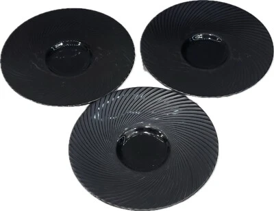 RARO DE COLECCIÓN 1986 SASAKI FINA CHINA REGENCIA MAGIA NEGRO PLATILLO JUEGO DE 3 Foto 1 de 4