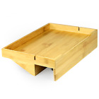 Bedside Shelf Bamboo Clip-On Ergonomic Space Saver Frame Side Table M&W