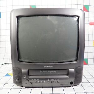 Pacific PVTV361 14" Combi VHS Video Combo Vintage Retro Gaming CRT TV Television