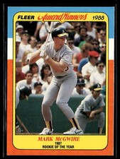 1988 Fleer Award Winners #24 Mark McGwire Near mint or better