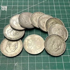 Lote de 10 monedas de 100 Pesetas año 1966, plata de inversión. - Imagen 1 de 1