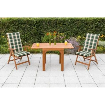 Merxx Gartenmöbel-Set Vitoria 3, 5-teilig, Tisch: 65(130)x70x75 cm, Eukalyptus - Bild 1 von 2