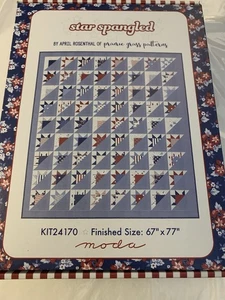Star Spangled Boxed Moda Quilt Kit (67” x 77”) NEW - Picture 1 of 5