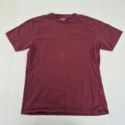 Camiseta CARHARTT WIP mediana granate para hombre 100 % algodón bolsillo mang... - Imagen 1 de 4