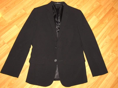 Blazer abrigo deportivo negro liso CALVIN KLEIN para niño talla 12 se ve sin usar Foto 1 de 4
