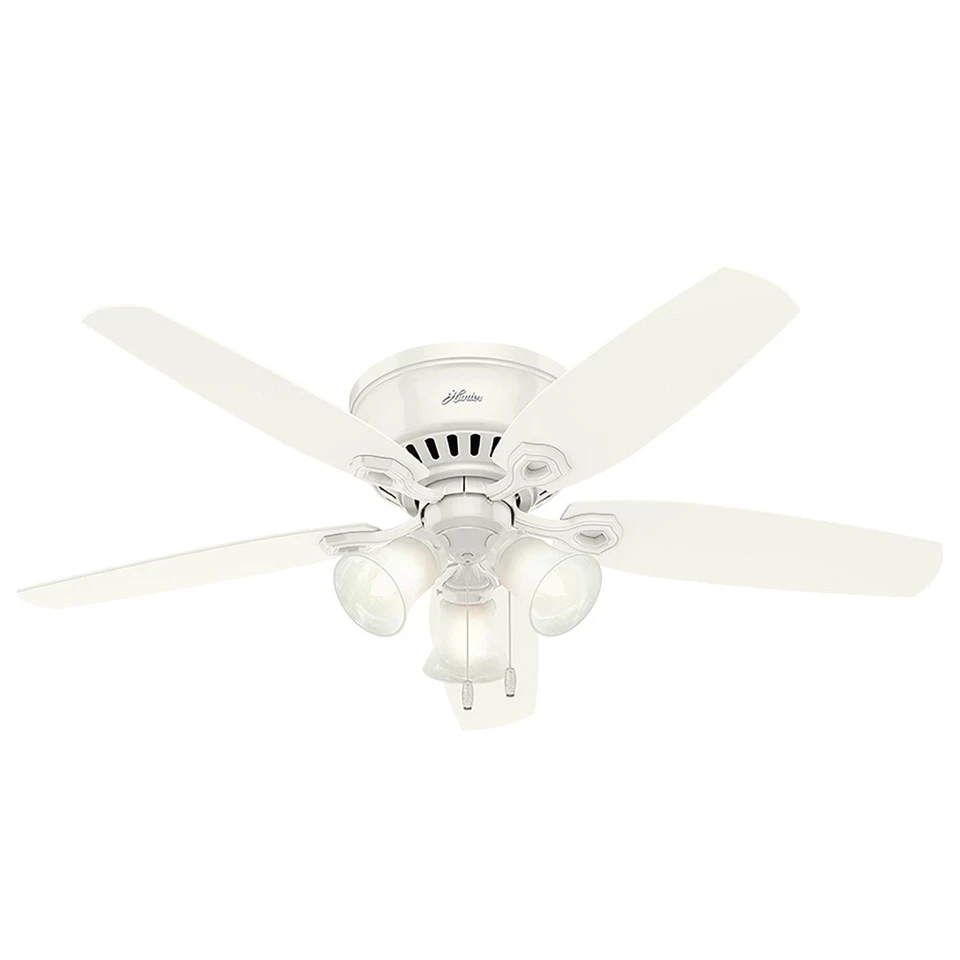 Hunter 52" Builder Low Profile Ceiling Fan with 3 Lights Pull Chain Traditional - Image 1 of 1